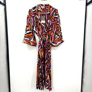 NWT Diane Von Furstenberg x Target Multicolored Wrap Robe Women's Medium